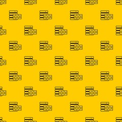 Database and brick wall pattern seamless vector repeat geometric yellow for any design