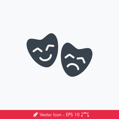 Simple Theater (Drama) Icon / Vector