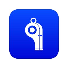 Sport whistle icon digital blue for any design isolated on white vector illustration