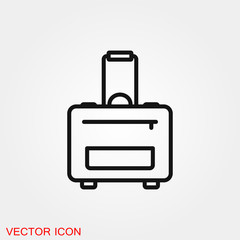 Travel bag icon vector sign symbol for design