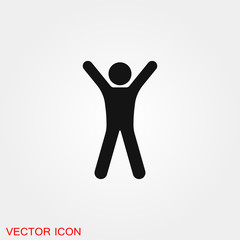 Obraz premium Victory icon vector sign symbol for design
