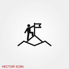 Victory icon vector sign symbol for design