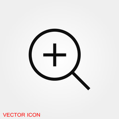 Zoom icon vector sign symbol for design