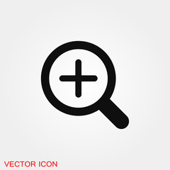 Obraz premium Zoom icon vector sign symbol for design
