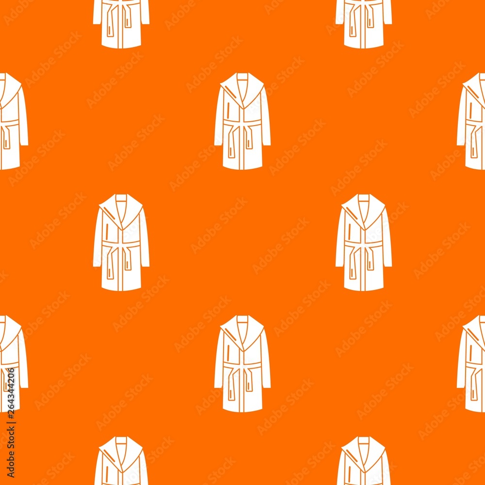 Poster bathrobe pattern vector orange for any web design best