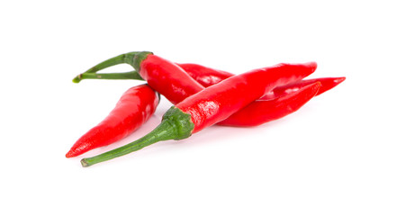 red chili pepper on white background