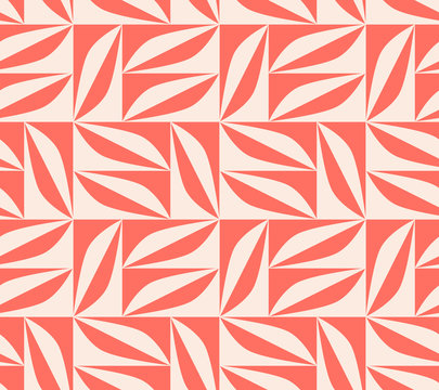 Fototapeta seamless pattern with geometric shapes in retro scandinavian style