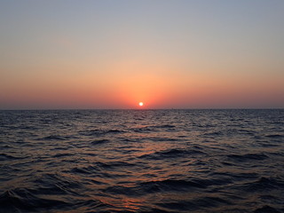 インド洋に沈む夕日