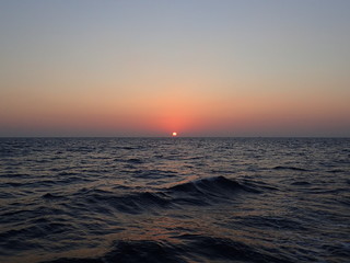 インド洋に沈む夕日