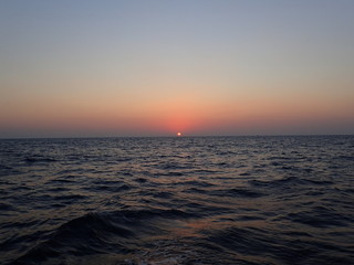 インド洋に沈む夕日