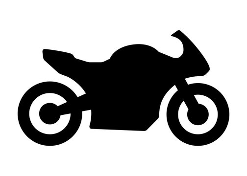Sportbike motorcycle bike or motorbike flat vector icon for transportation apps and websites.