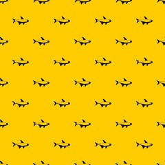 Fish pattern seamless vector repeat geometric yellow for any design