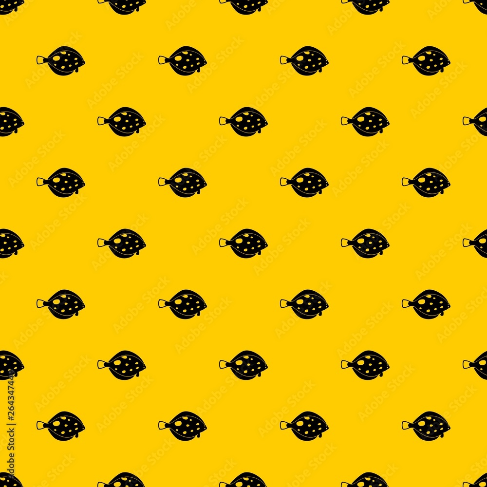 Poster Fish pattern seamless vector repeat geometric yellow for any design