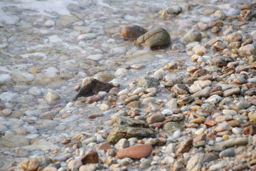 Pebbles on the Sand by the beach, Summer Holidays