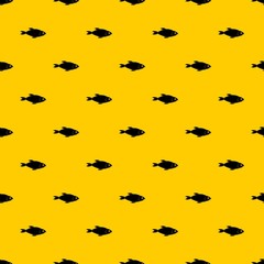 Obraz na płótnie Canvas Fish pattern seamless vector repeat geometric yellow for any design