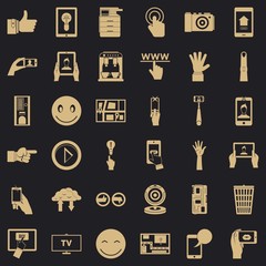 Information icons set. Simple style of 36 information vector icons for web for any design