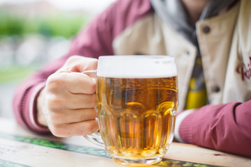 draft beer in mugs