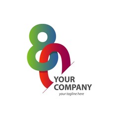 80 Year Anniversary Vector Template Design Illustration