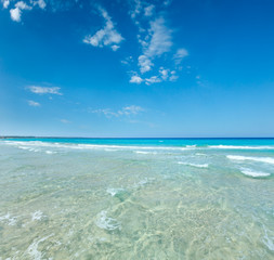 Obraz premium Sea surf on beach.
