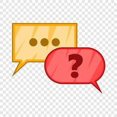 Question icon. Cartoon illustration of question vector icon for web