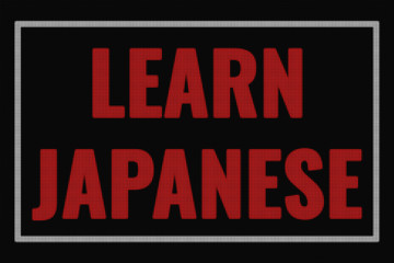 Learn Japanese on dark screen