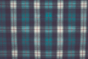 Check fabric pattern, texture of natural fabric background copy space