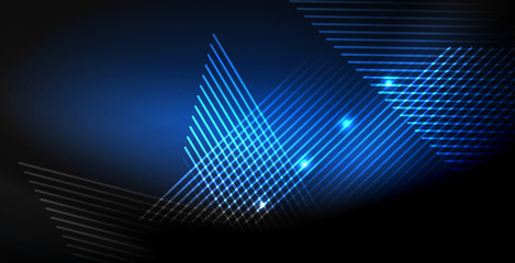 Neon color abstract lines