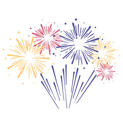 Fireworks vector illustration.
