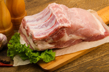 Raw pork meat