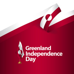 Greenland Independence Day Vector Template Design Illustration