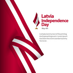 Latvia Independence Day Vector Template Design Illustration