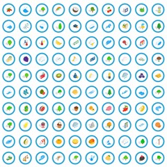 100 viable icons set in isometric 3d style for any design vector illustration