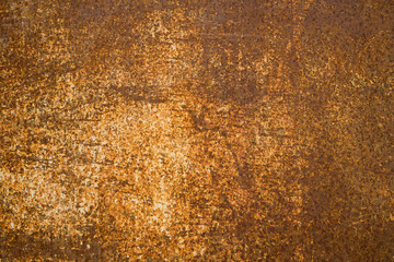 A rusty metallic dirty corroded red background wall for text and food. Abstract texture conceptual grunge iron for design and decoration