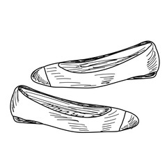  female shoes sketch, line