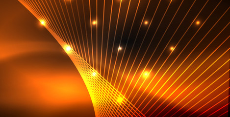 Neon color abstract lines