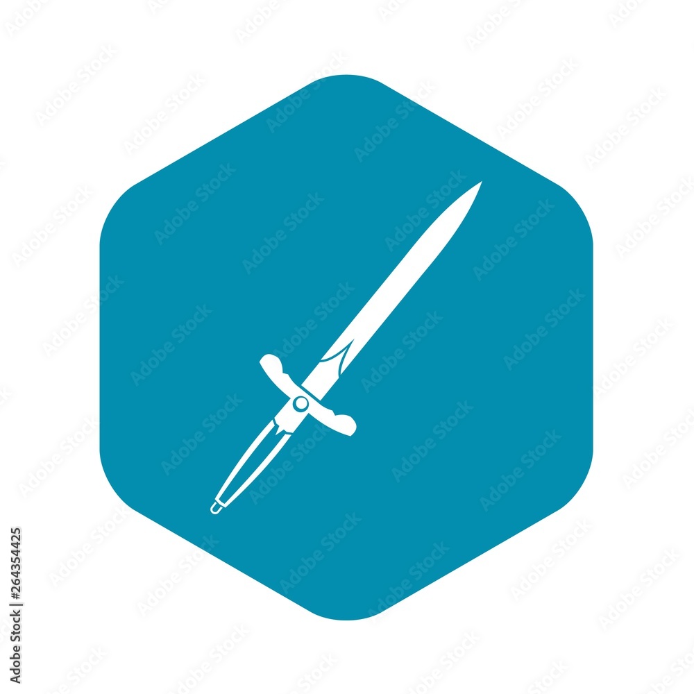 Poster sword icon. simple illustration of sword vector icon for web