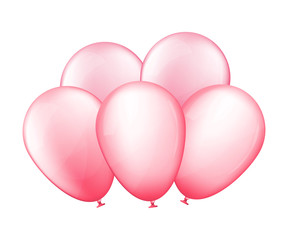 Bunch of pink balloons.