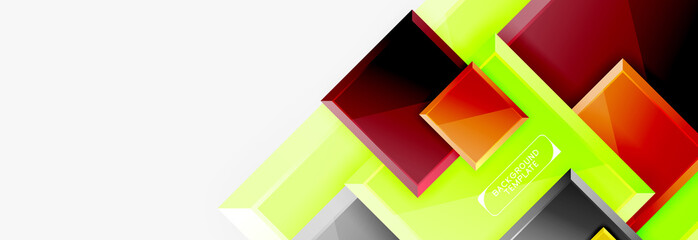 Abstract square composition for background, banner or logo