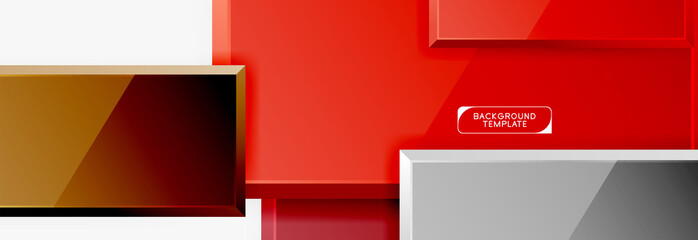 Obraz premium Minimal square banner abstract background