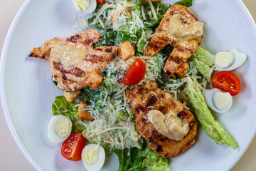Caesar salad with chicken
