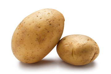 Potatoes isolated on white background