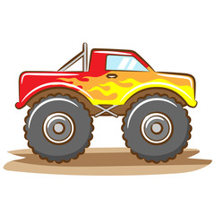 Monster truck vector clipart design © pisut