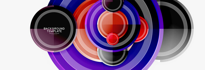 Circular pattern, abstract circles composition