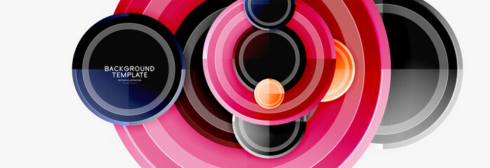 Colorful glossy circles background