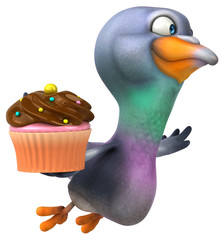 Fun pigeon - 3D Illustration
