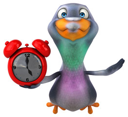 Fun pigeon - 3D Illustration