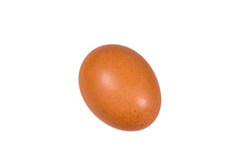 One hen egg isolated on a white background