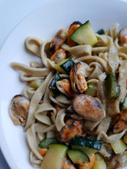 Tagliatelle zucchine e cozza