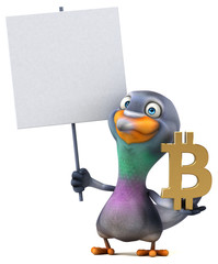 Fun pigeon - 3D Illustration