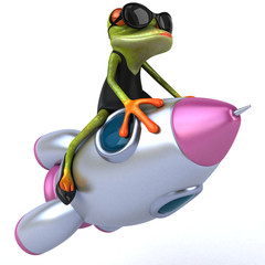 Fun frog - 3D Illustration